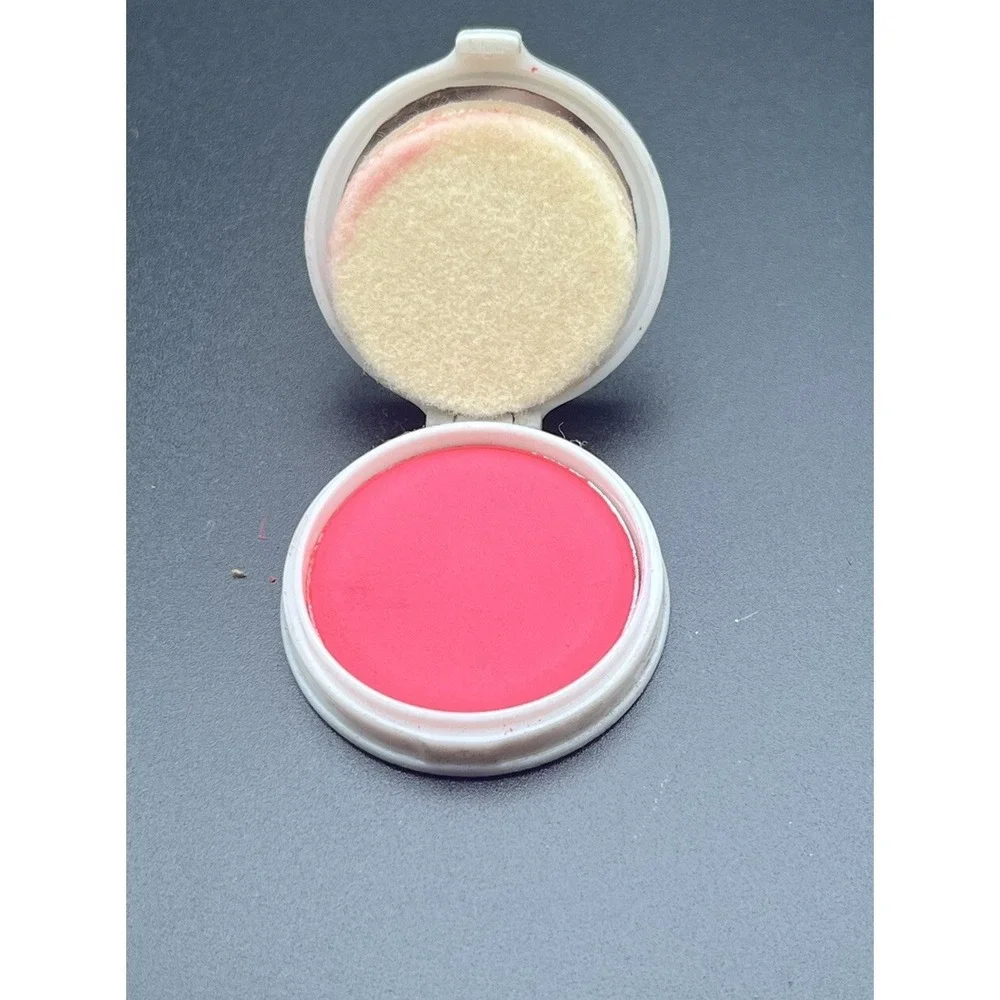 VINTAGE MAX FACTOR HOLLYWOOD MID CENTURY COMPACT CAKE ROUGE BLUSH ROSE   RED #2